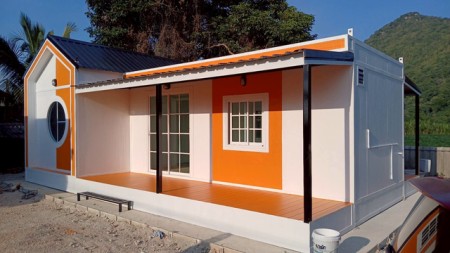 บ้าน ขาย บ้านพักคนงาน บ้านสวนรีสอร์ท เหมาะสำหรับบ้านพักอาศัย ทำโฮมออฟฟิศ น็อคดาวน์